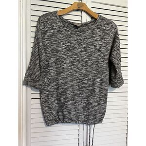 ANN TAYLOR LOFT Women's Size Small S Sweater Shirt Top 3/4 Sleeve Drawstring Hem